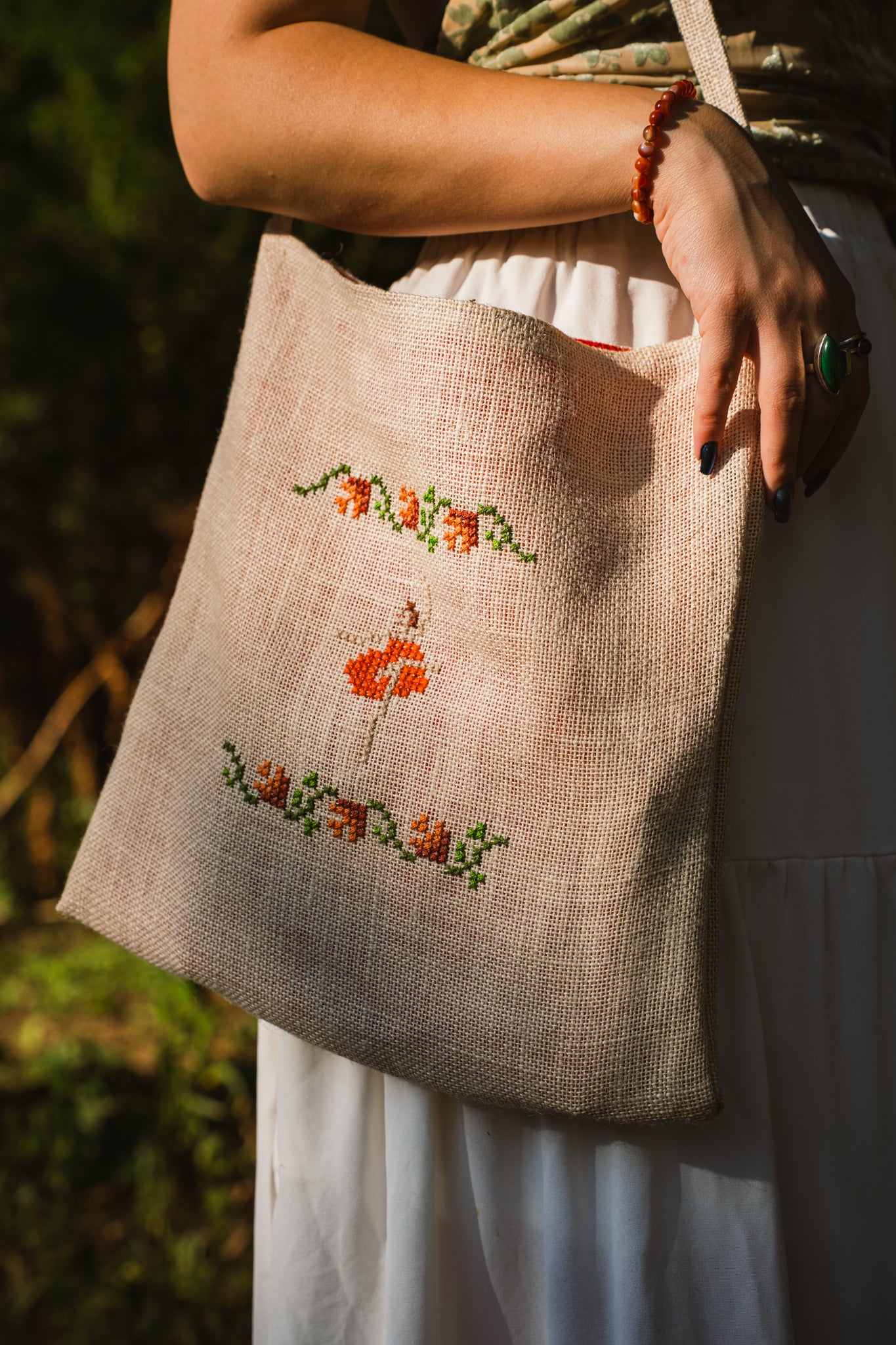 Orange Ballerina Tote Bag