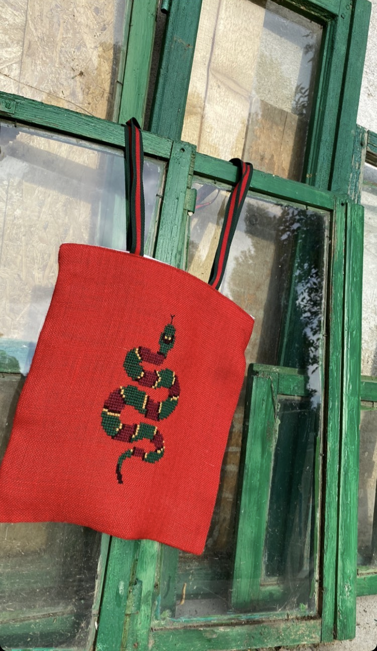 Geantă Tote bag " Regal Snake"