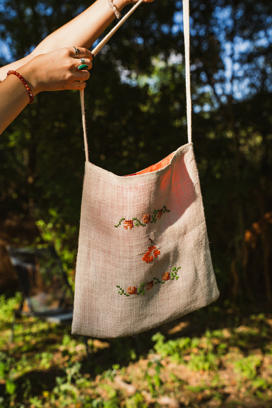Orange Ballerina Tote Bag