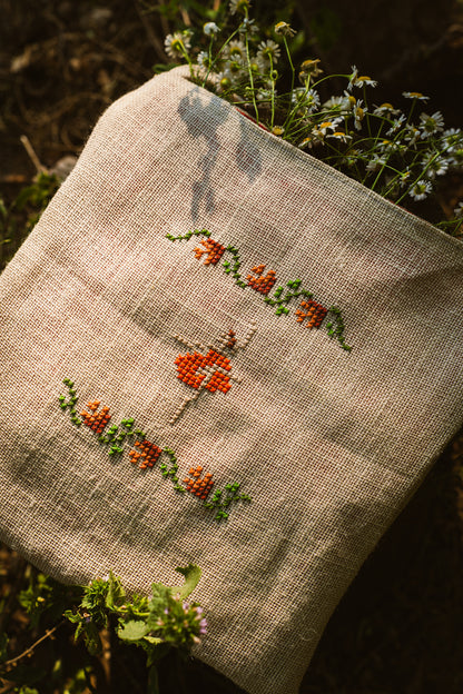Orange Ballerina Tote Bag